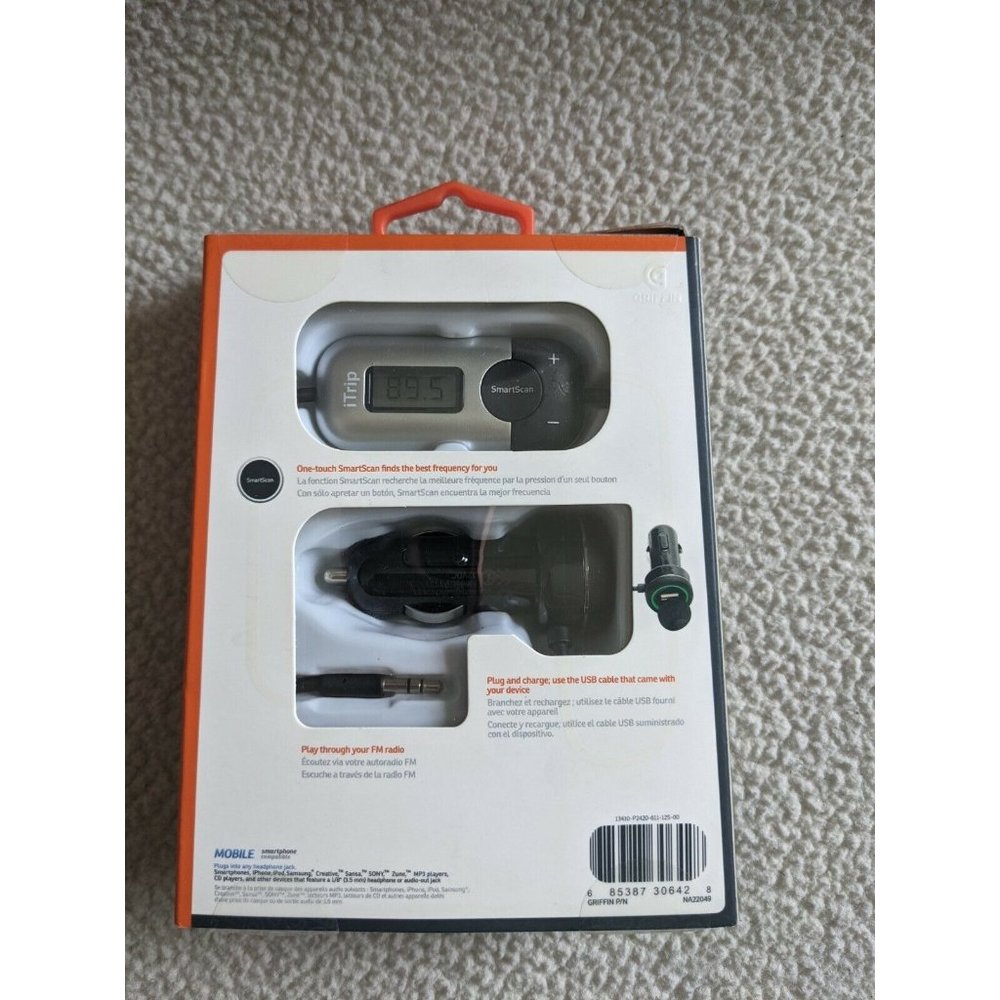 Griffin Smart Scan Charge+Play On Your FM Radio/ Mobile Smart Phone Compatible